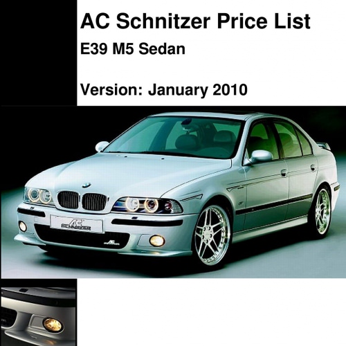 Plus d’informations sur « Catalogue AC Schnitzer pour BMW M5 E39 »