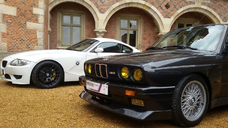 Au château de Maintenon avec la E30.