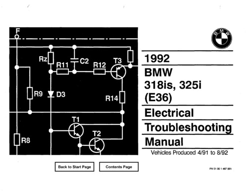 Plus d’informations sur « BMW Série 3 E36 - Electrical troubleshooting manual »