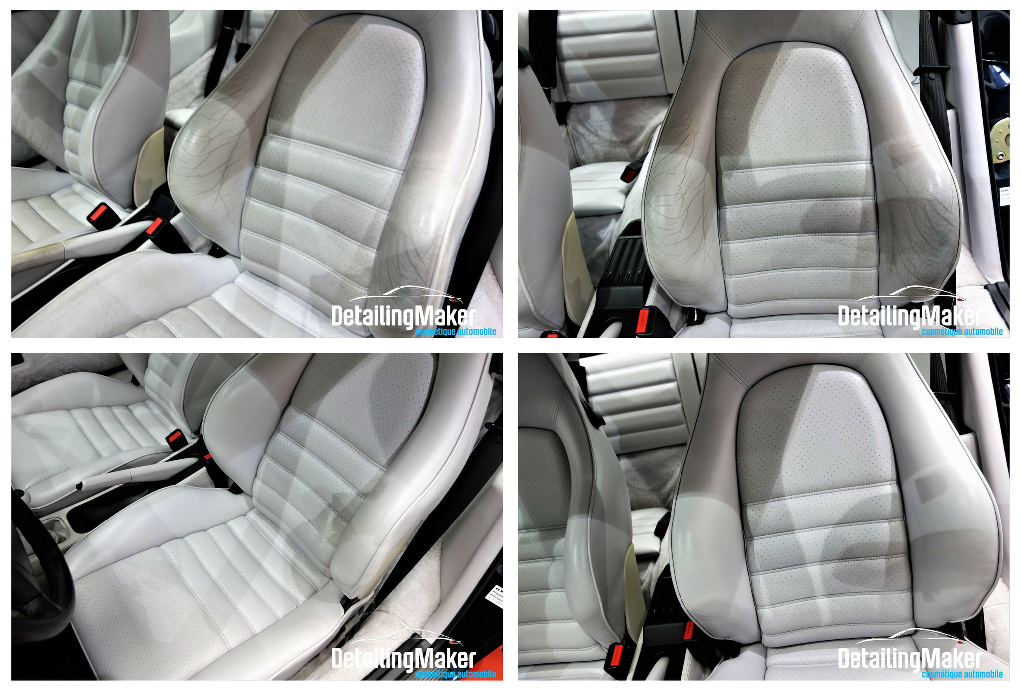 Porsche 996 Carrera 4S detailing et traitement céramique Gtechniq_avant-apres-siege-conducteur.JPG