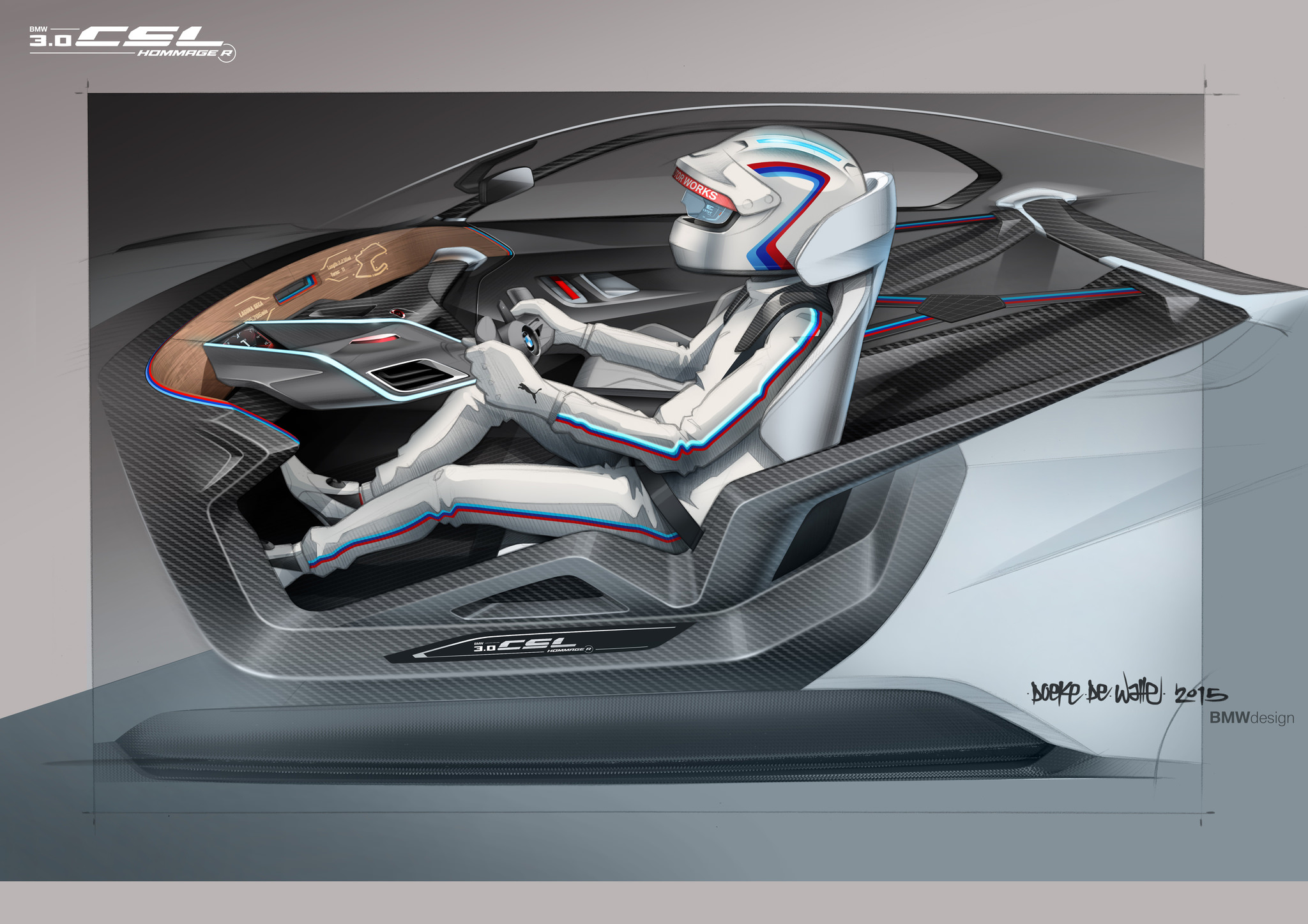 BMW 3.0 CSL Hommage R - Esquisses de l'intérieur