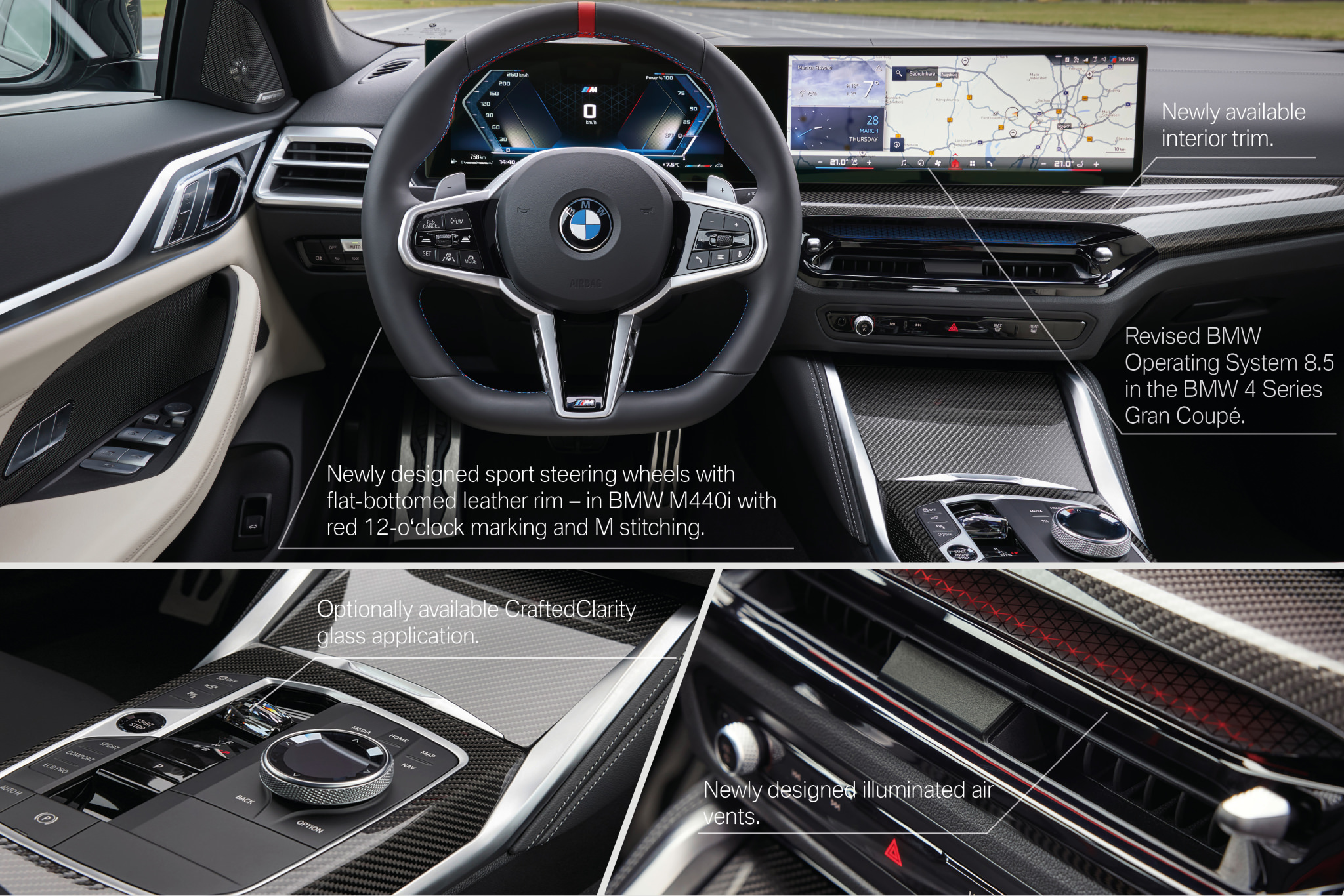 The new BMW M440i xDrive Gran Coupé - Interieur